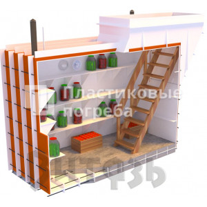 Пластиковый погреб Витязь Агроном 2500х1500х2100